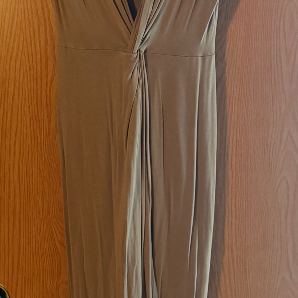 Rolla Coster Brown Ruched Bodycon Maxi Dress